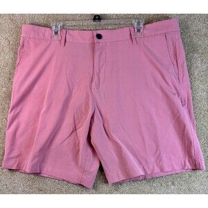 Men's Hudson & Barrow Poly Comfort Stretch Golf Shorts 38 x 8 Pink Preppy